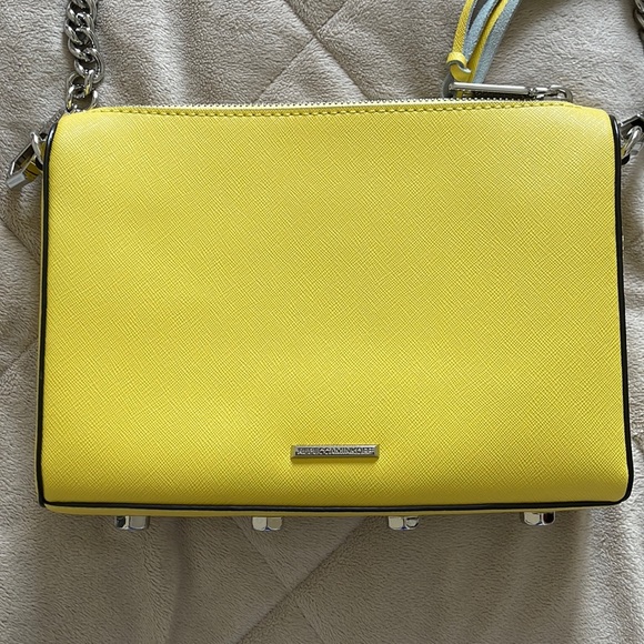 Rebecca Minkoff Avery Leather Crossbody in Capri Yellow - Picture 3 of 11
